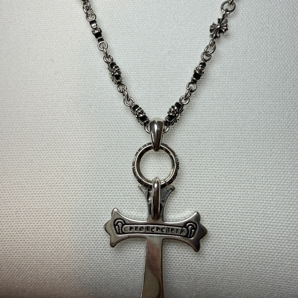 Sterling Silver Cross Pendant Necklace - Silver